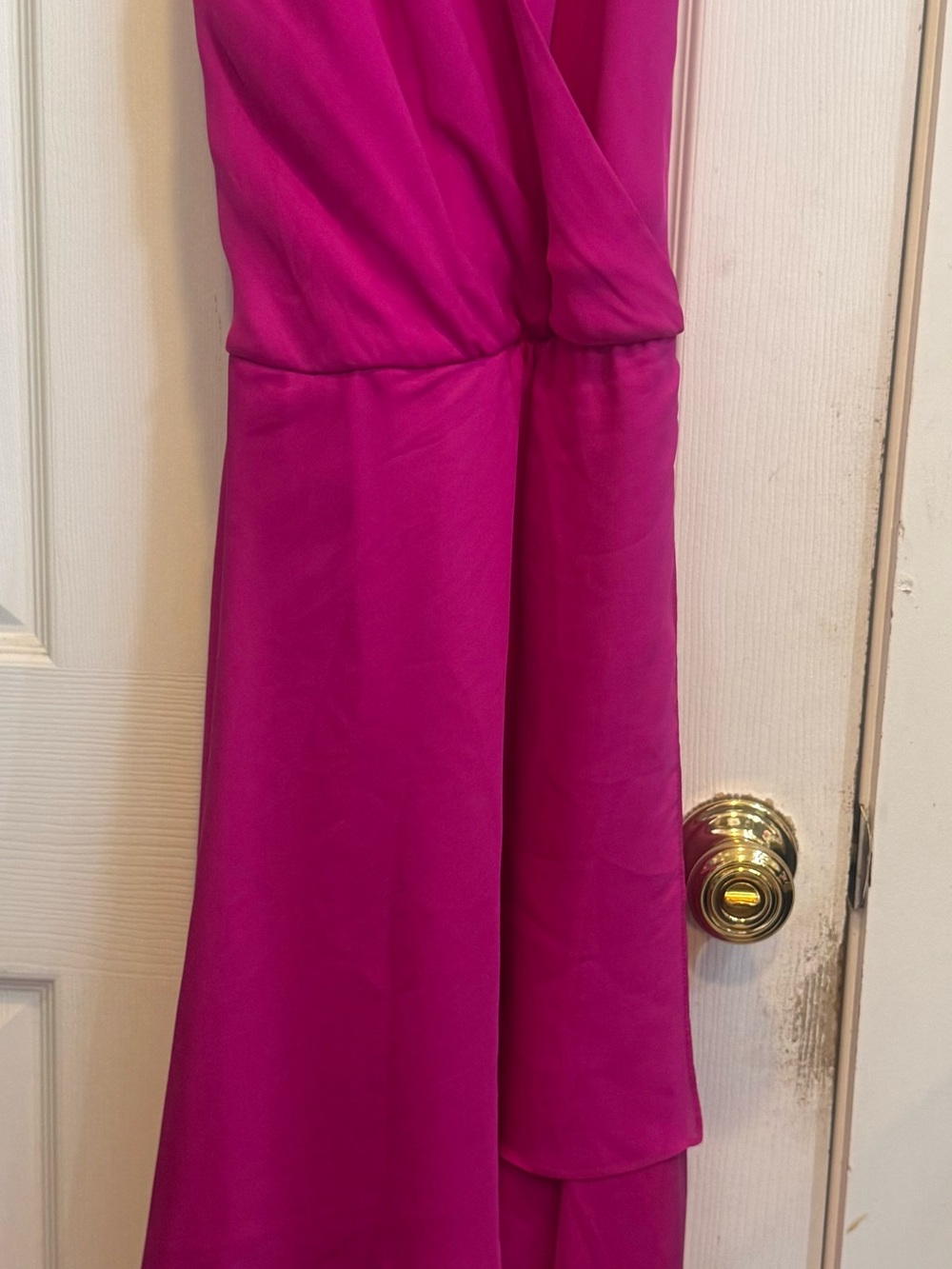 Haute Hippie Bright Fuchsia Draped Jumpsuit